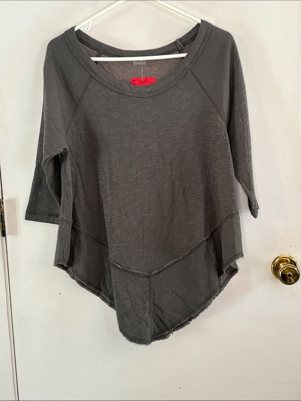 Braeve Washed Ashore charcoal knit tunic Size XS
